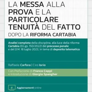 Beste Prijs La messa alla prova e la particolare tenuità del fatto dopo la Riforma Cartabia. Con aggiornamento online
