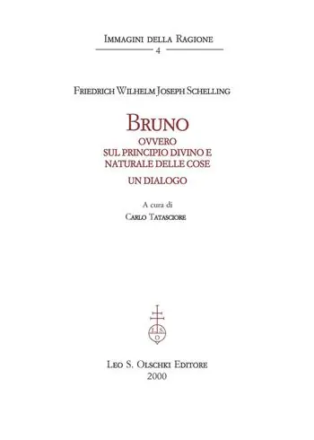 Lage Prijs Bruno. Ovvero sul principio divino e naturale delle cose. Un dialogo