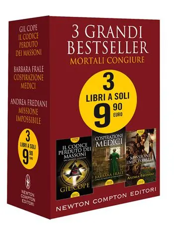 3 grandi bestseller. Mortali congiure Il codice perduto dei massoni-Cospirazione Medici-Missione impossibile Tijdelijk Beschikbaar